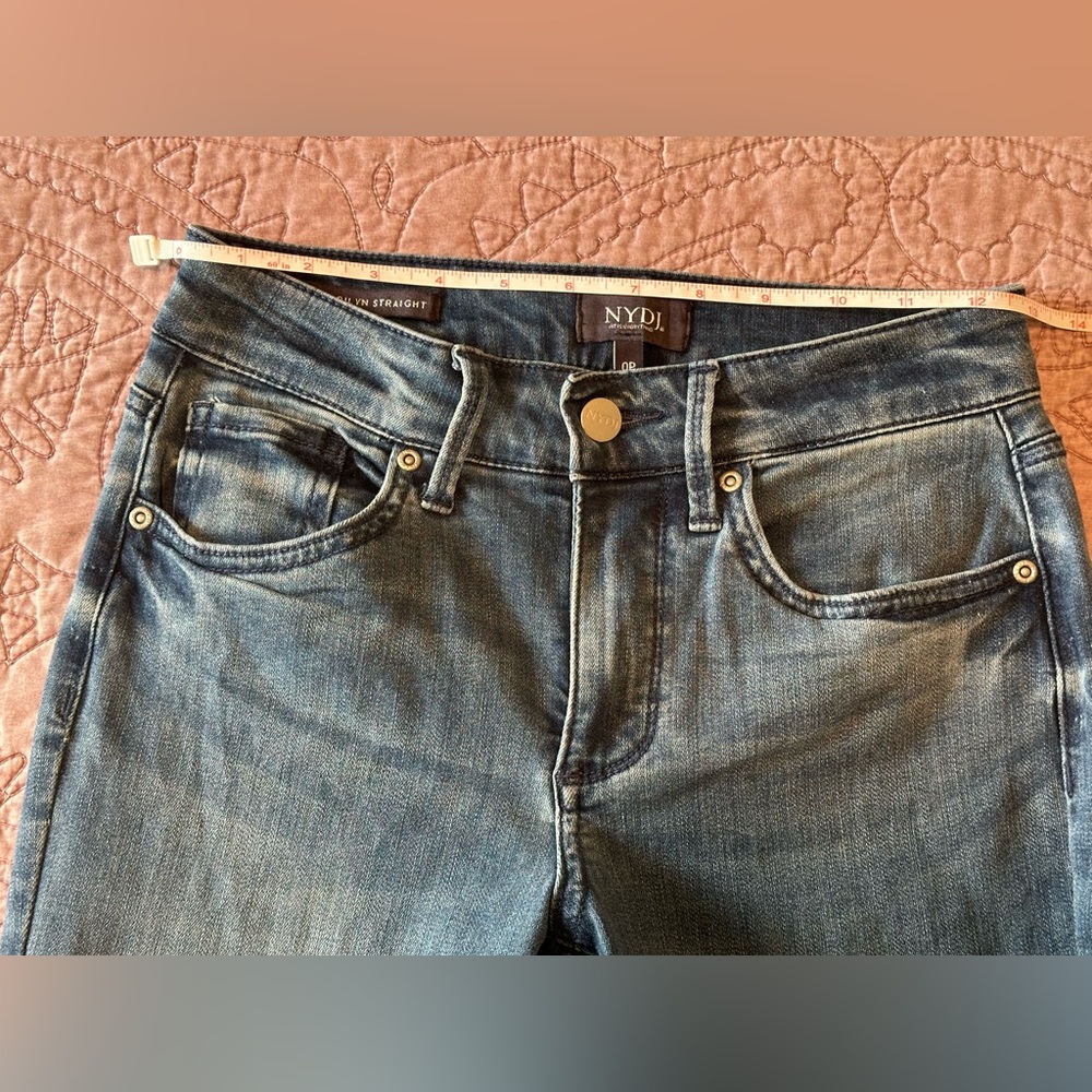 NWOT NYDJ Women's Blue Jeans 0P Marilyn straight - Picture 3 of 14